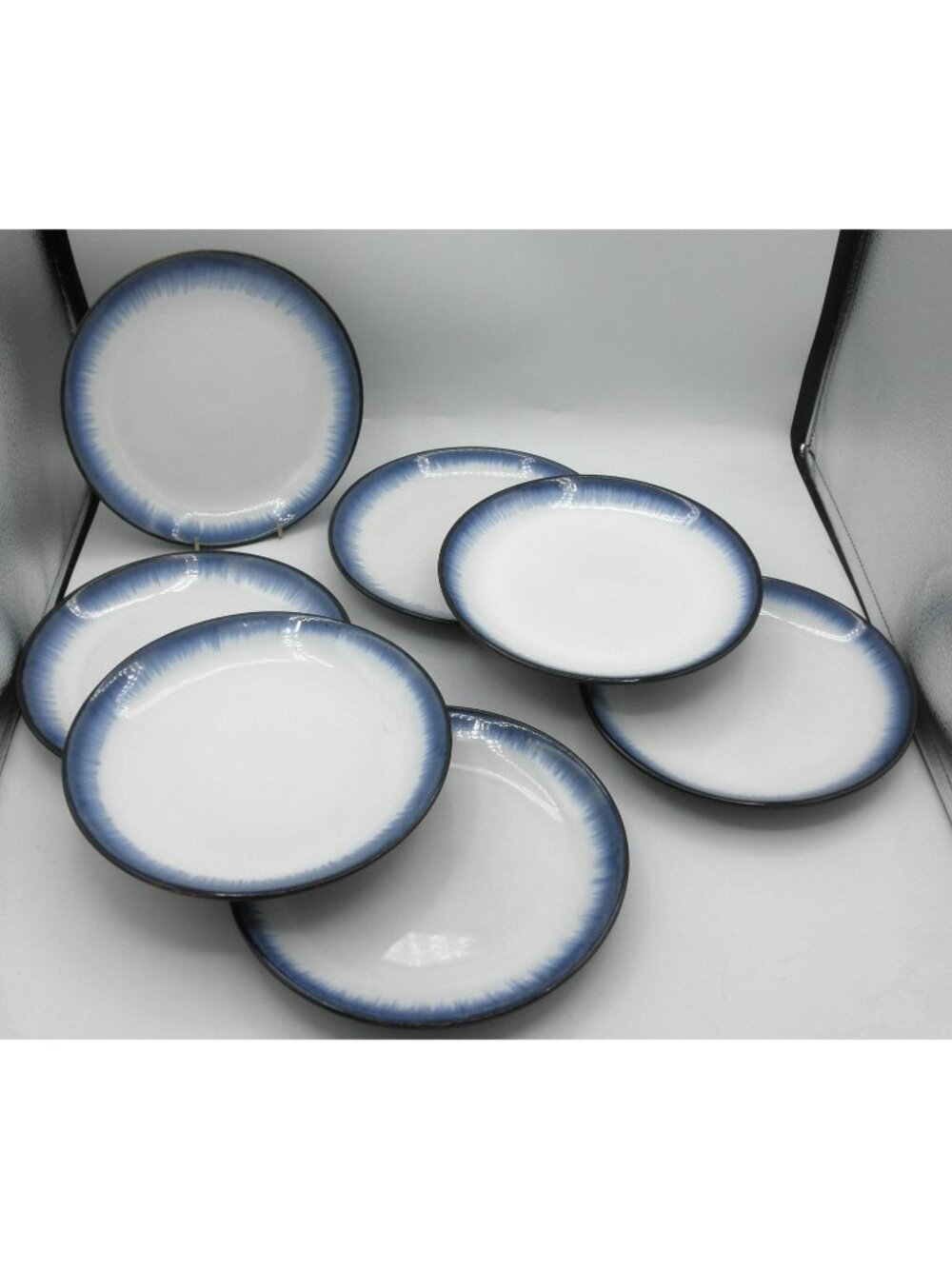 Lunar Blue by Mikasa 8-3/8 inch Salad Plates Set of 7 Pattern Code: MIKLUB